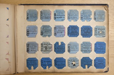 Lot 234 - Railway Tickets. An album of Edmondson railway tickets and stubs, mostly early 20h century