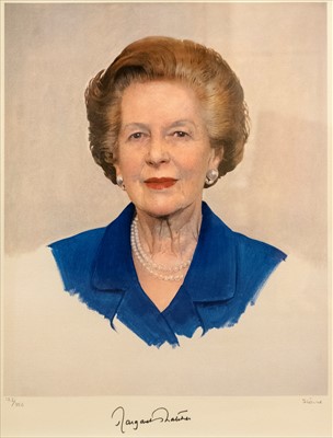 Lot 82 - Thatcher (Margaret, 1925-2013). Head and shoulders portrait after an oil painting by Richard Stone