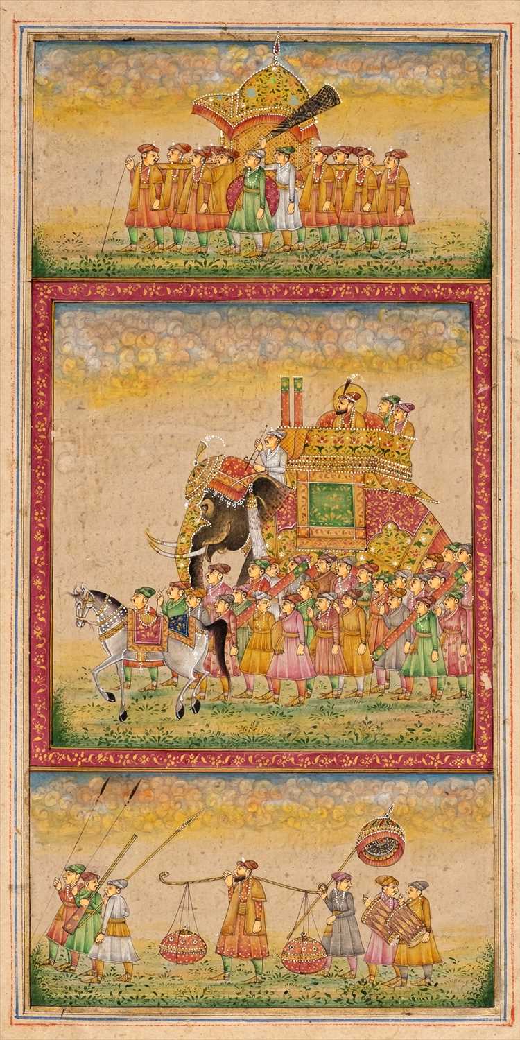 Lot 47 - Indian School. Miniature painting in the Mughal style, 20th century