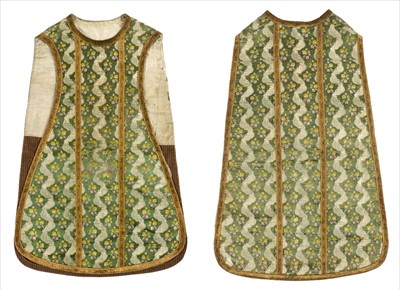Lot 149 - Chasuble. A brocade chasuble, Continental, late 18th/early 19th century