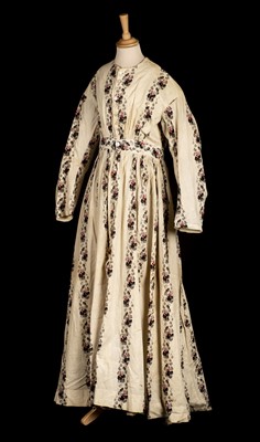 Lot 167 - Dress. A stipple-printed cotton day dress, 1830s/40s