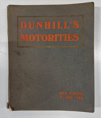 Lot 203 - Trade Catalogue. Dunhill's Motorities. Price List, [1906-07]