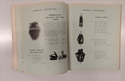 Lot 203 - Trade Catalogue. Dunhill's Motorities. Price List, [1906-07]
