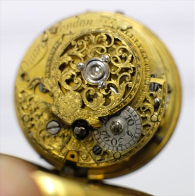 Lot 89 - Pocket Watch. An early 18th century 1/4 repeater signed 'Quare London'
