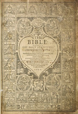 Lot 230 - Bible [English]. The Bible, London by Robert Barker, 1610/1611