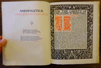 Lot 379 - Eragny Press. Areopagitica., 1904, presentation copy to Charles Shannon