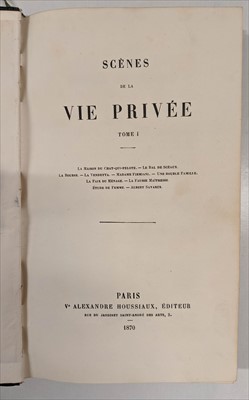 Lot 147 - Balzac, Honore de. Oeuvres Completes, 20 volumes, Paris, 1870