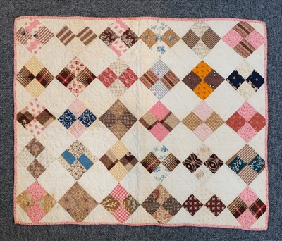 Lot 181 - Quilts. A Victorian patchwork quilt, and others