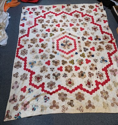 Lot 181 - Quilts. A Victorian patchwork quilt, and others