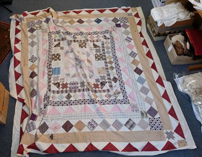 Lot 181 - Quilts. A Victorian patchwork quilt, and others