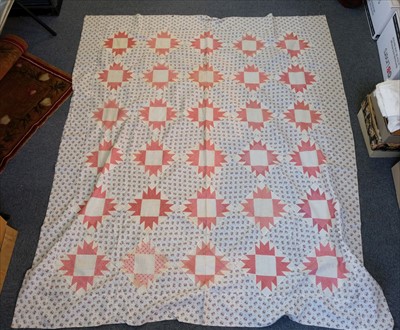 Lot 181 - Quilts. A Victorian patchwork quilt, and others