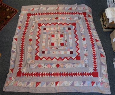 Lot 181 - Quilts. A Victorian patchwork quilt, and others