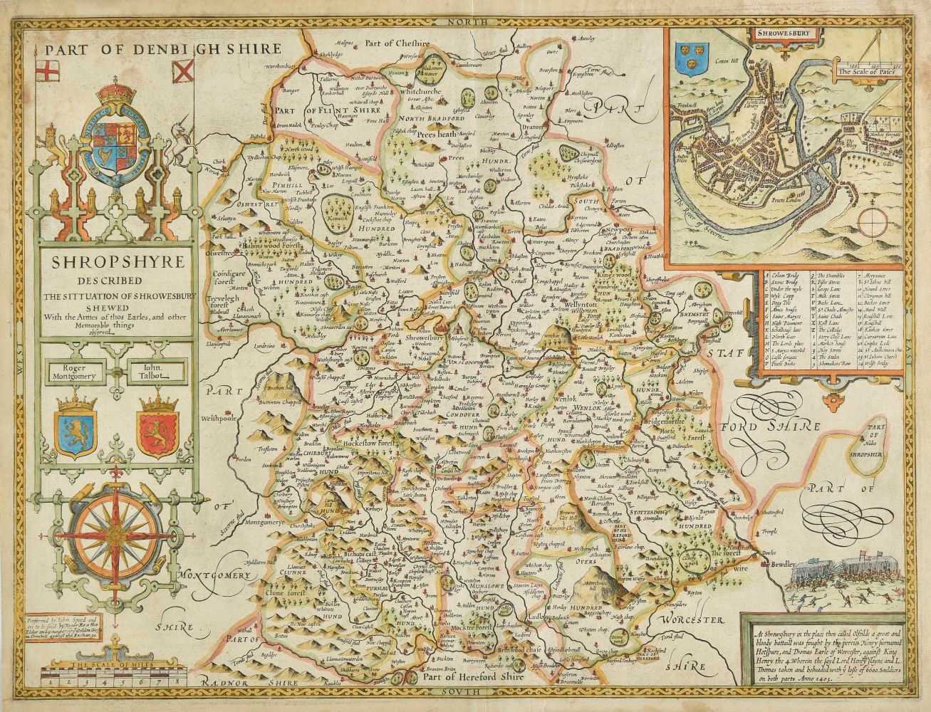 Lot 153 - Shropshire. Speed (John), Shropshyre described...., 1662