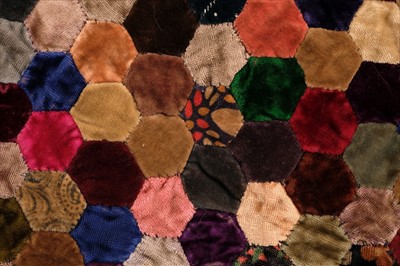 Lot 182 - Quilts. A Victorian velvet patchwork quilt, and others