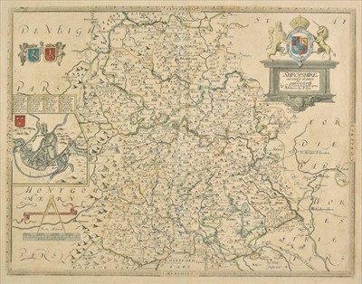Lot 150 - Shropshire. Saxton (Christopher & Lea Philip), Shropshire accuratly drawen..., circa 1693