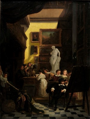 Lot 345 - Leys (Hendrik, 1815-1869) Gerrit Six in Rembrandt's Studio, oil on wood panel