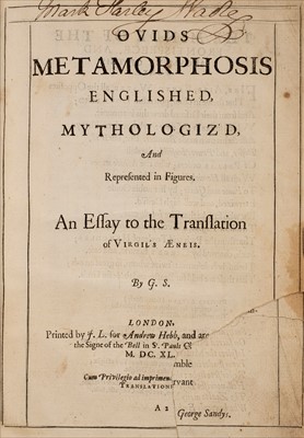 Lot 112 - Ovid. Ovid's Metamorphosis. 1640