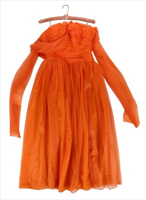 Lot 277 - Marcel Fenez. A brocade dress, circa 1960s, and others