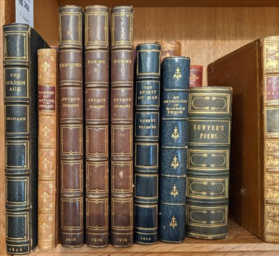 Lot 268 - Bindings. Approximately 95 volumes of gilt decorated leather bindings