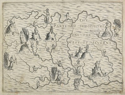 Lot 149 - Shropshire. Drayton (Michael), Untitled allegorical map, circa 1622