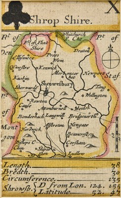Lot 131 - Playing card maps. Redmayne (William). Shrop-Shire, circa 1677