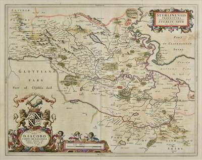 Lot 147 - Scotland. Blaeu (J. & Pont T.), Sterlinensis Praefectura. Sterlin-Shire, circa 1655