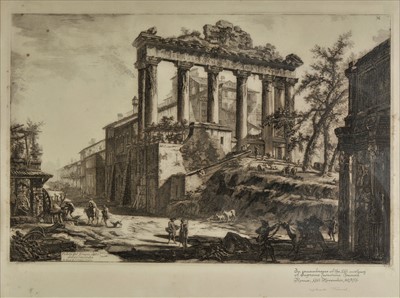 Lot 59 - Piranesi (Giovanni, Battista, 1720-1778), Veduta del Tempio detto della Concordia