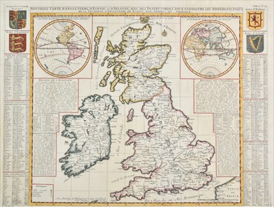 Lot 76 - British Isles. Chatelain (Henri Abraham). Nouvelle Carte D'Angleterre..., circa 1720