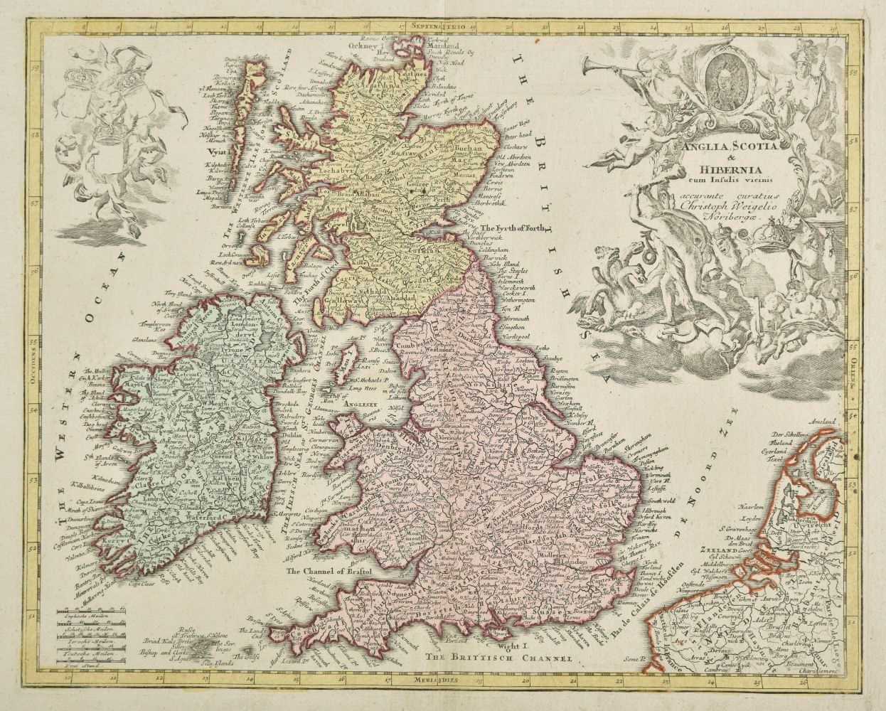 Lot 74 - British Isles. A collection of twelve maps, mostly 18th century