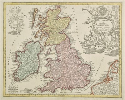 Lot 74 - British Isles. A collection of twelve maps, mostly 18th century