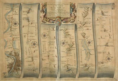 Lot 124 - Ogilby (John). The Road from London to St. Davids in com. Pembroke, circa 1698