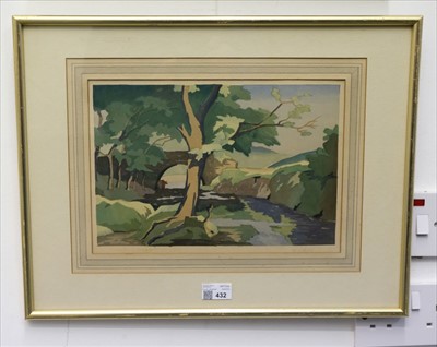 Lot 432 - Slater (Eric, 1896-1963). The Mill Stream, colour woodcut