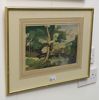 Lot 432 - Slater (Eric, 1896-1963). The Mill Stream, colour woodcut
