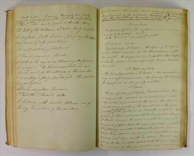 Lot 10 - Grand Tour diary, 2 volumes, 1785-95, unpublished manuscript