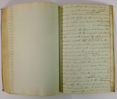 Lot 10 - Grand Tour diary, 2 volumes, 1785-95, unpublished manuscript