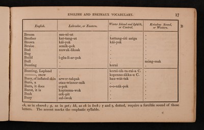Lot 178 - Washington (John). Eskimaux and English Vocabulary, 1850