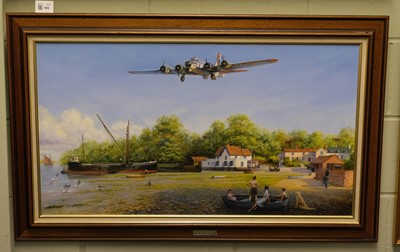 Lot 143 - Perring (Bill, 20th century). Flying Fortress, oil on canvas