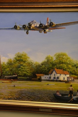 Lot 143 - Perring (Bill, 20th century). Flying Fortress, oil on canvas