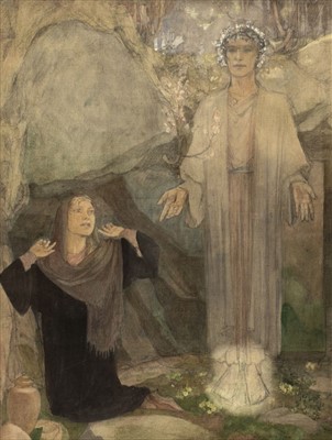 Lot 495 - Sleigh (Bernard, 1872-1954, attributed to). Christ's Appearance to Mary Magdalene at the Tomb