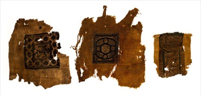 Lot 142 - Coptic. Three Egyptian cloth fragments, circa 2nd-3rd century AD