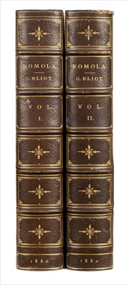 Lot 235 - Binding. Romola by George Eliot, 2 volumes, 1880