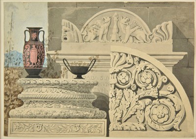 Lot 357 - Goldicutt (John, 1793-1842). Architectural studies, Rome, 1817