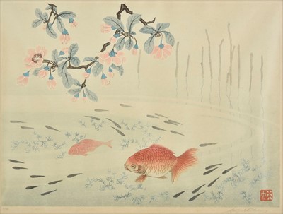 Lot 435 - Urishibara (Yoshijuro, 1889-1953). Blossoms, coloured woodcut