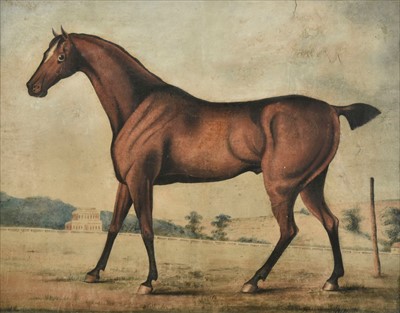 Lot 353 - Seymour (James, 1702-1752, manner of). A bay horse at York racecourse, mid-late 18th century