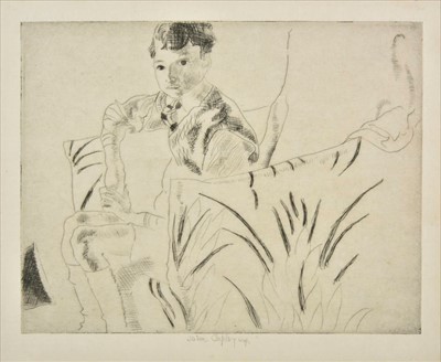 Lot 409 - Copley (John, 1875-1950). Study of a boy, etching