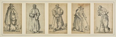 Lot 304 - Callot (Jacques, 1592-1635). Les Gueux, 1622-1623, a series of 5 etchings