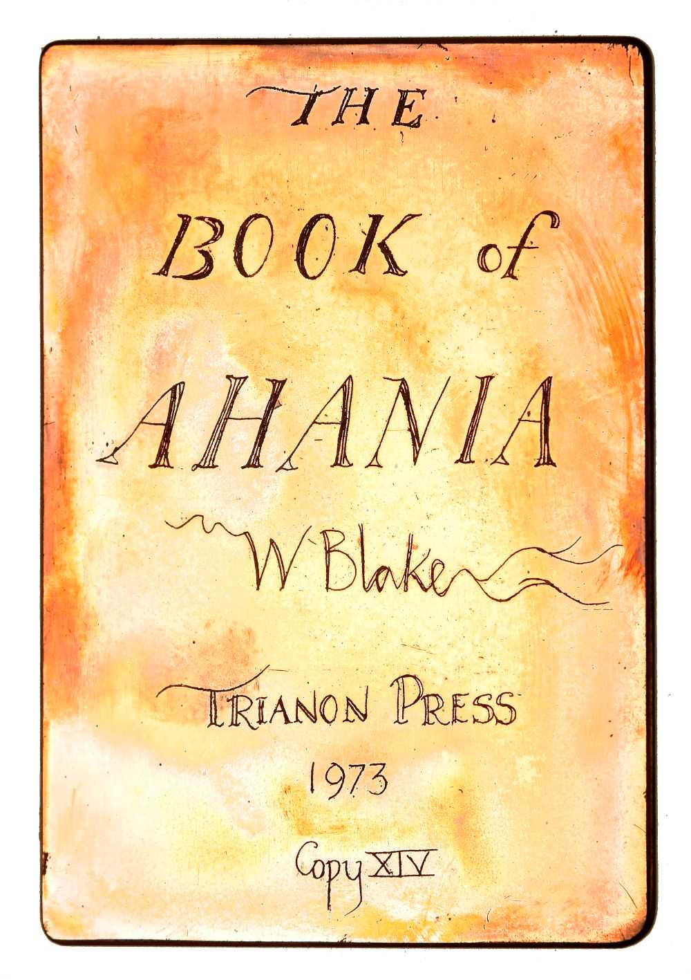 Lot 341 - Blake (William). The Book of Ahania, Trianon Press, 1973