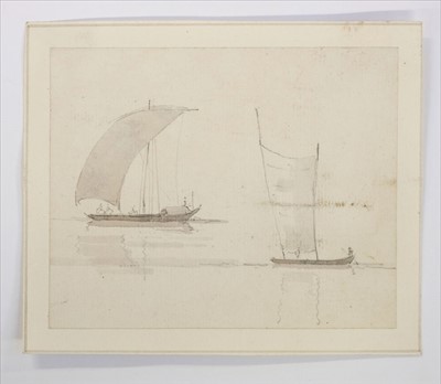 Lot 356 - Daniell (Thomas, 1749-1840, circle of). Five drawings of Indian River Craft