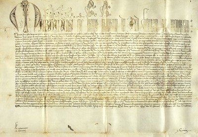 Lot 647 - House of Grimaldi: Branch of Antibes. 4 documents, 1381-1431