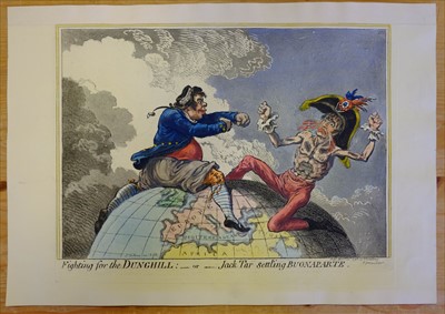 Lot 96 - Gillray (James). A New Map of England & France. The French Invasion..., 1793 - 1851